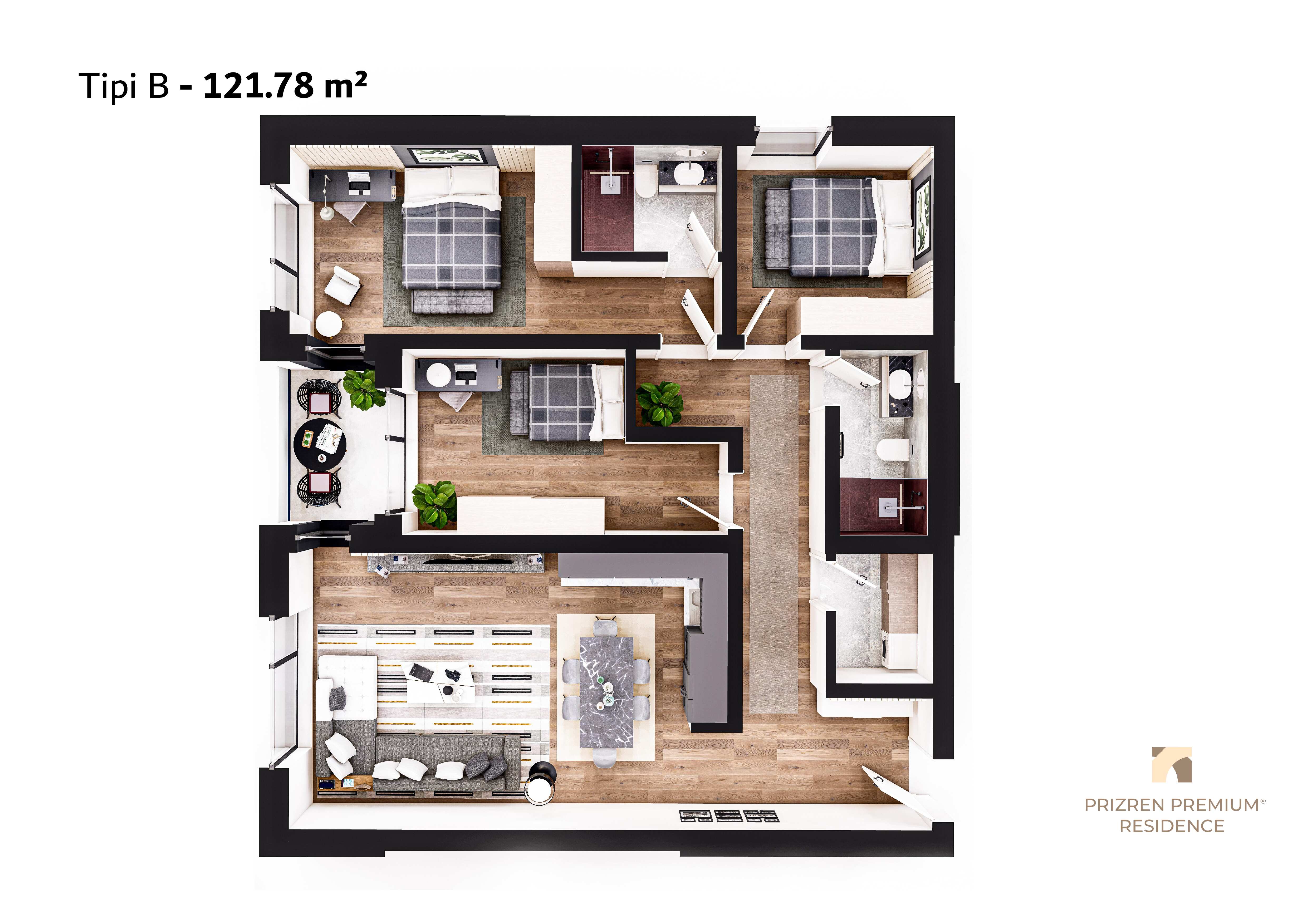 Prizren Premium Residence - Lamela1 Tipi B V2